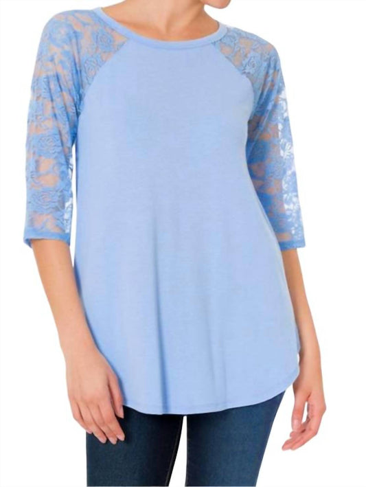 Zenana - Lace Sleeve Tunic Top