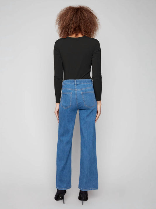 Charlie B - Wide Leg Corduroy Denim Pants