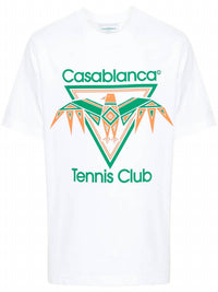 Casablanca - Tennis Club Playful Eagle-print Cotton T-shirt
