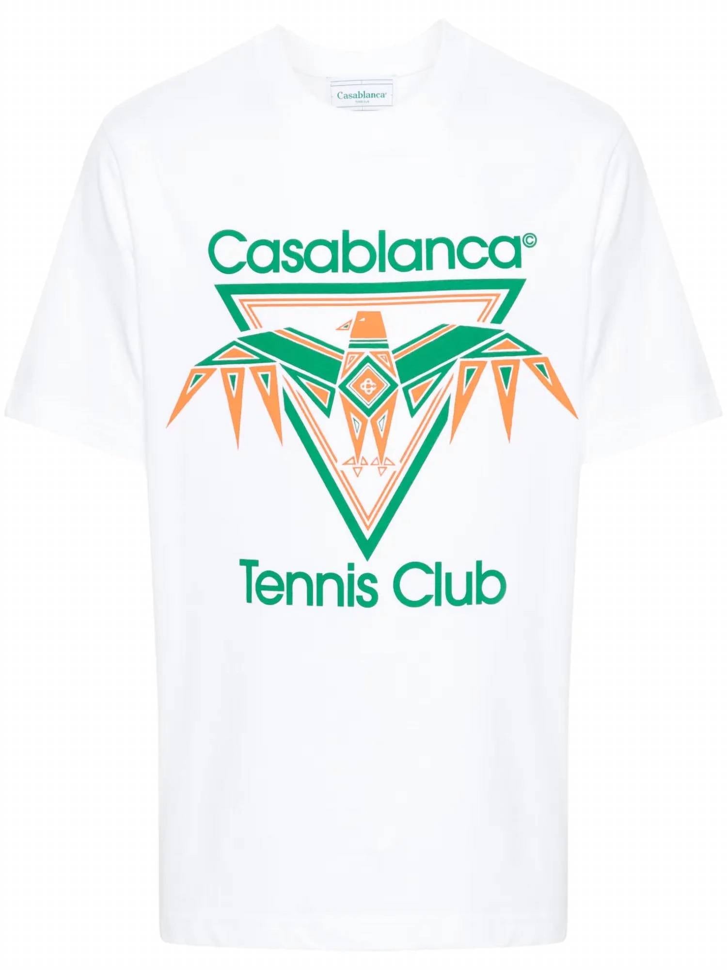 Casablanca - Tennis Club Playful Eagle-print Cotton T-shirt