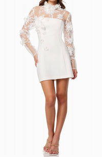 Elliatt - Damaris 3d Bead Mesh Mini Dress