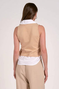 Elan - Sleeveless Layered Sweater Vest