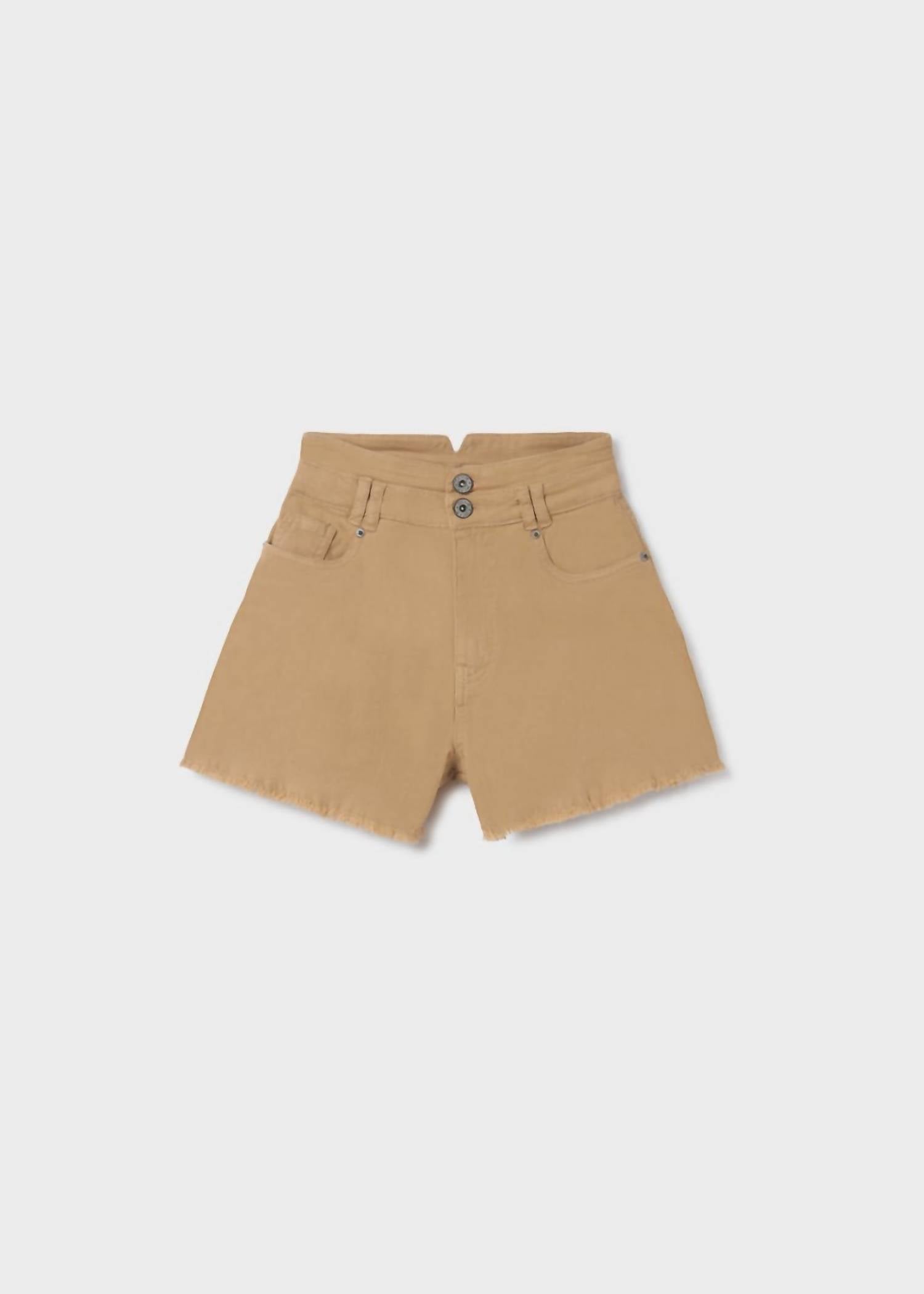 Mayoral - Girl's Frayed Twill Short