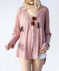 My Story - Waffle Knit Long Sleeve Top