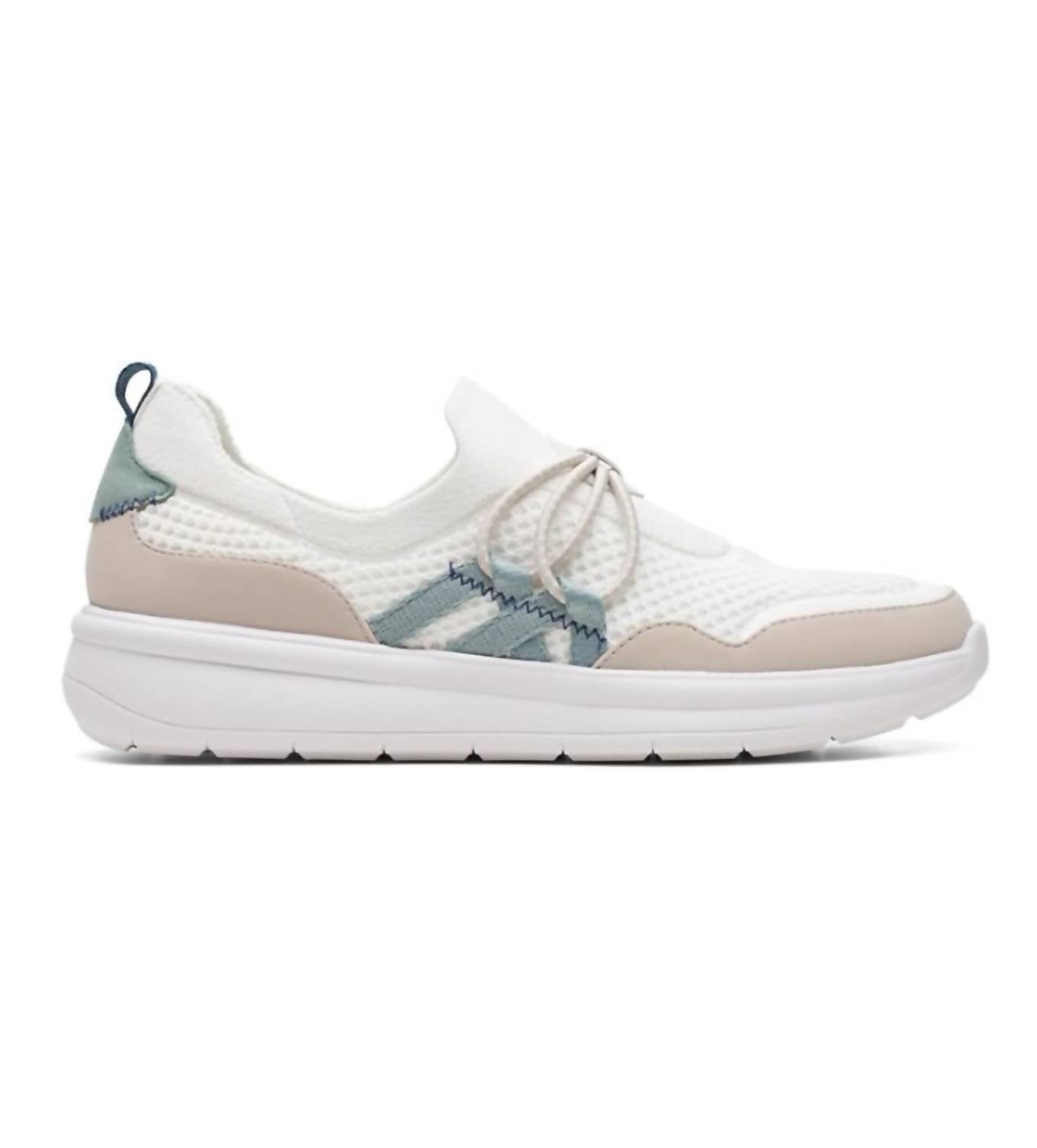 Clarks Women's Ezera Run Loafer in white combi - women's flats - detail view