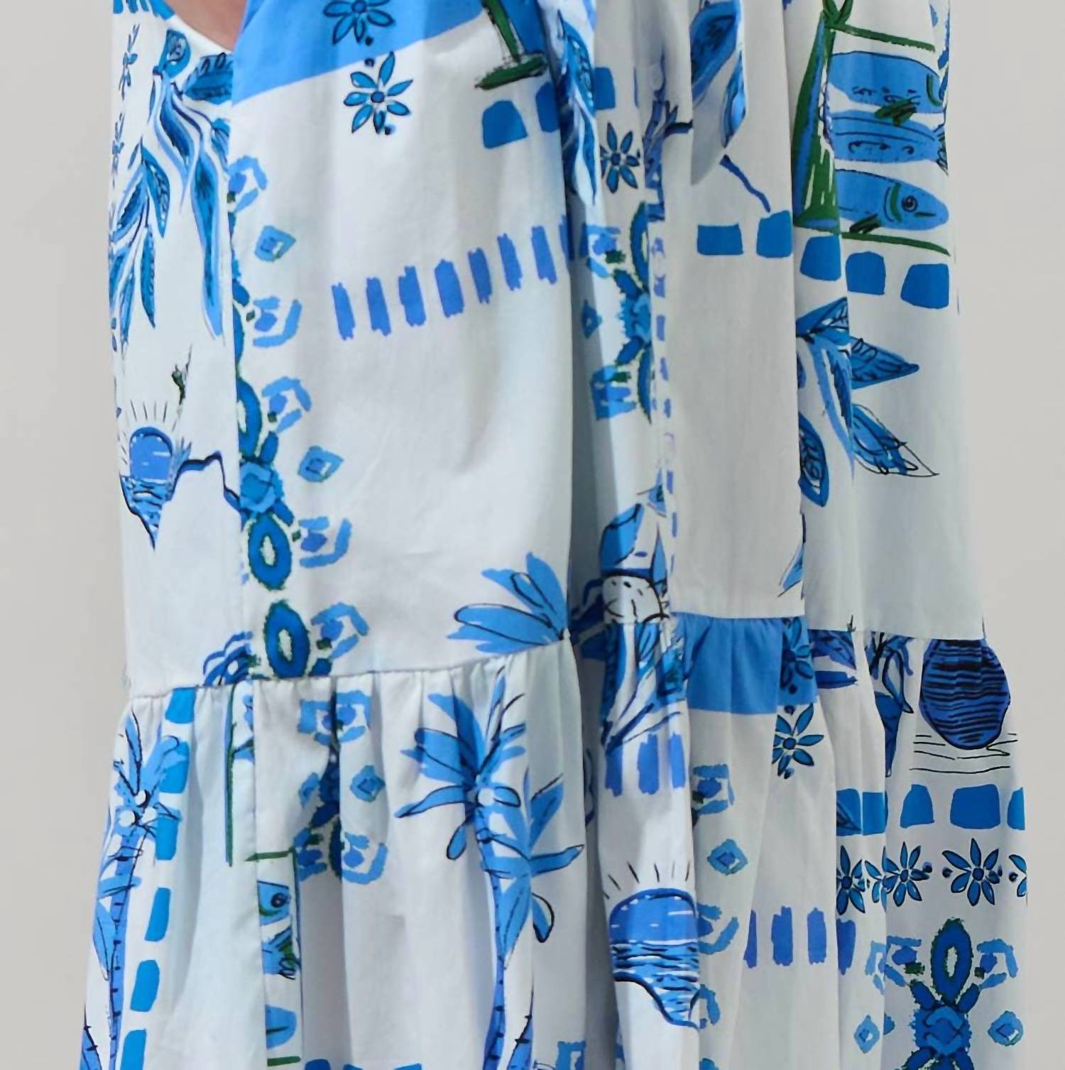Sugarlips - Sosy Postcard Charlotte Button Midi Dress