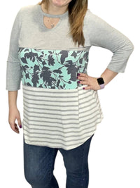 Honeyme - Color Block Tunic Top