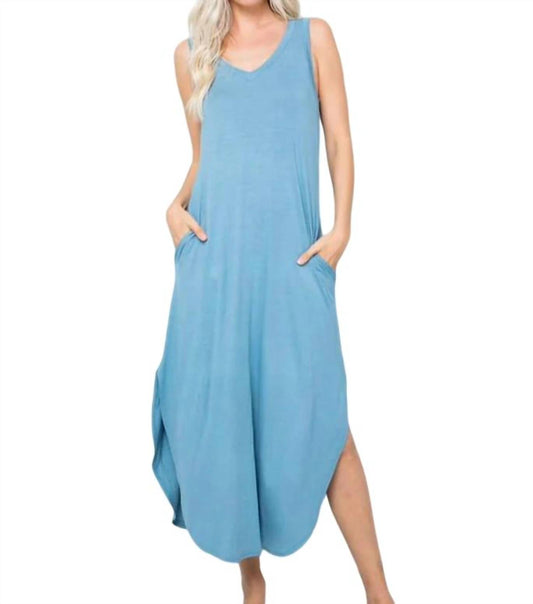 Sweet Lovely By Jen - Darlene Soft Knit Jersey Sleeveless Dress