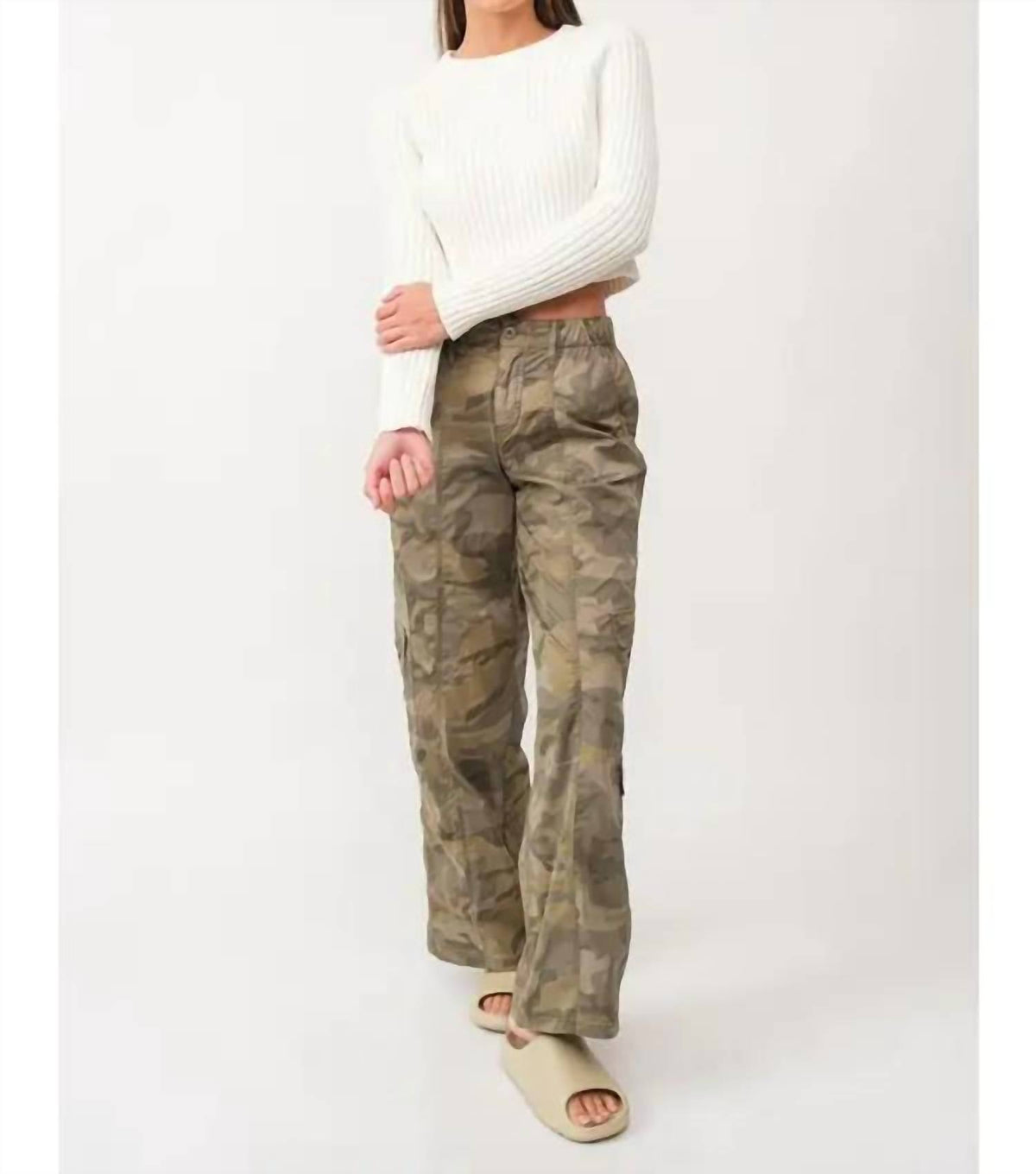 Papermoon - Elisa Mock Neck Rib Knit Sweater