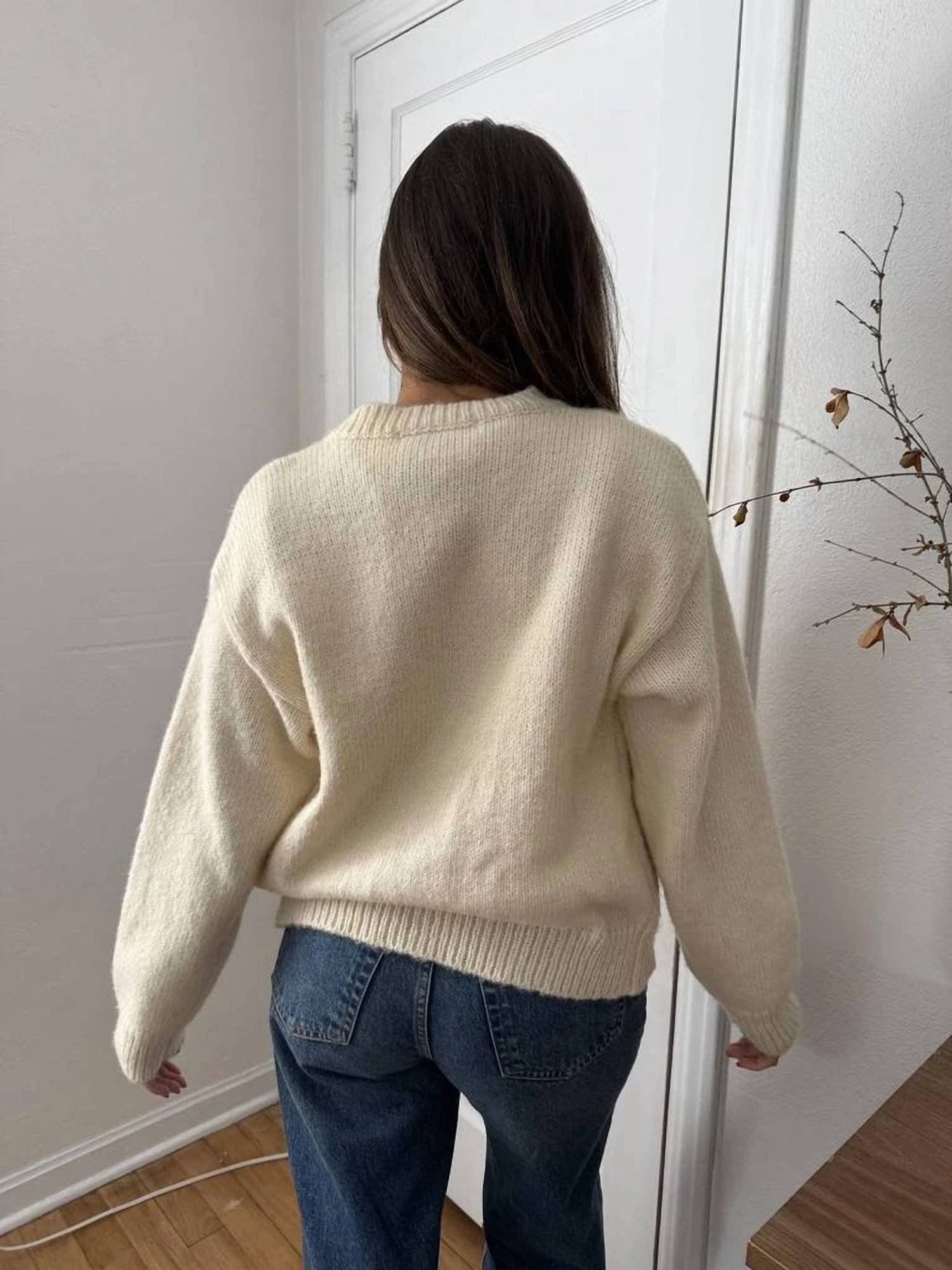 Sofie the Label Teddy Cardigan in cream - women's cardigan - view 4