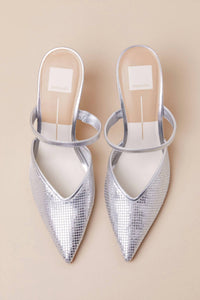 Dolce Vita Women's Kanika Pump in silver mesh - women's sandal