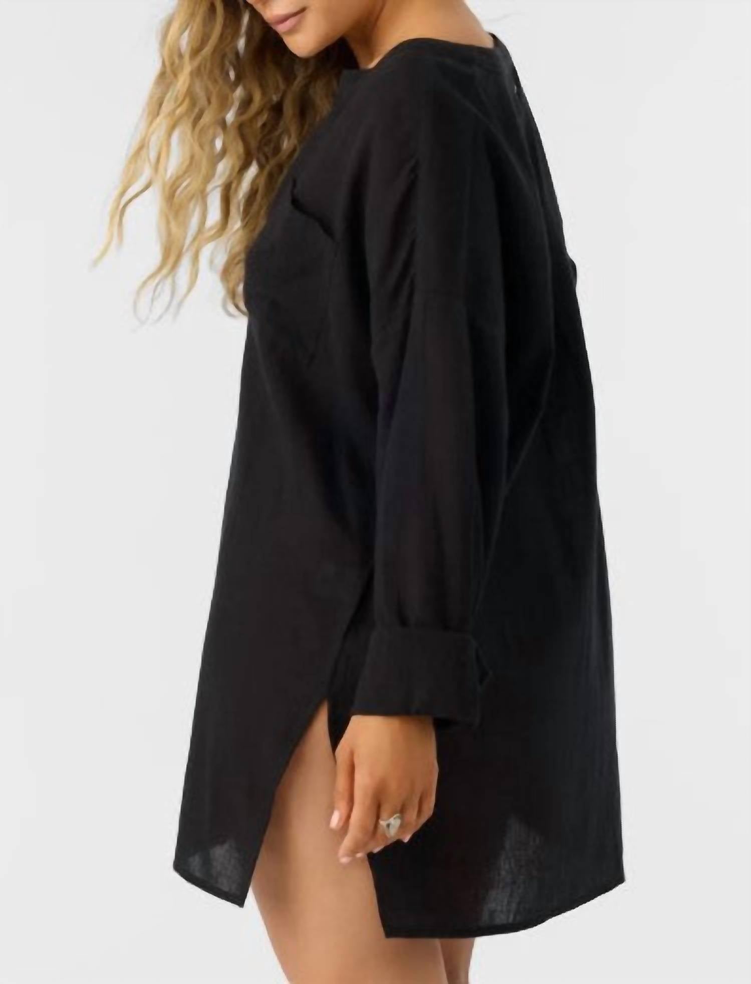 O'NEILL Belizin Cover Up in black - women's swimwear - detail view