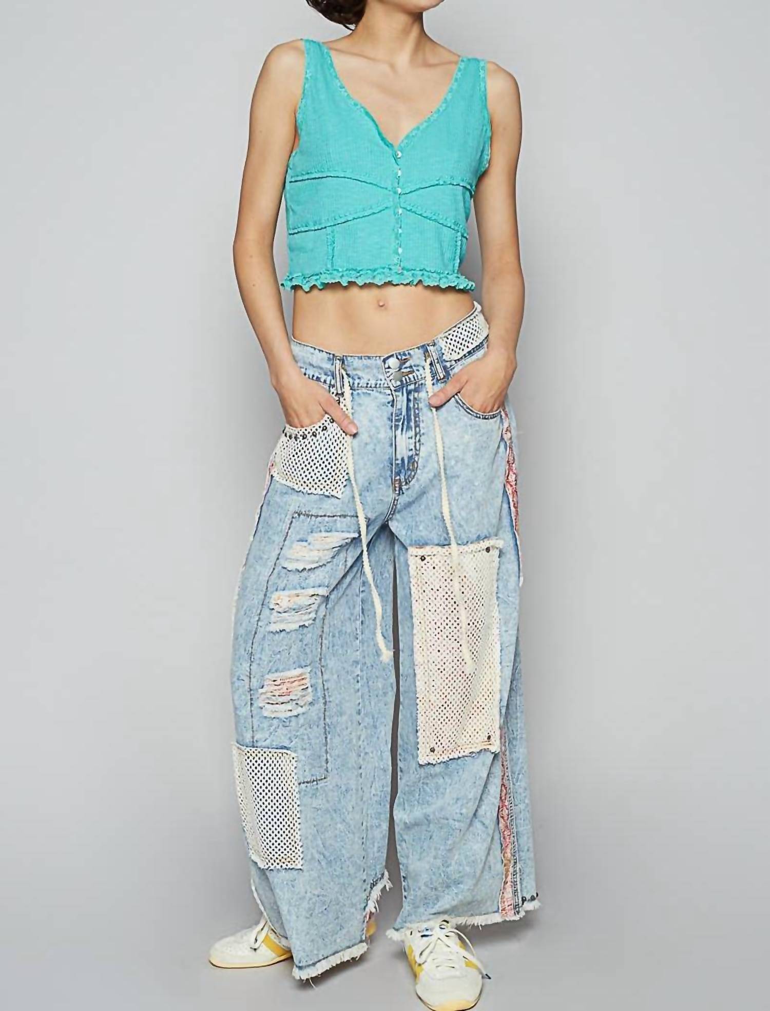 Pol - Stud detail woven pants