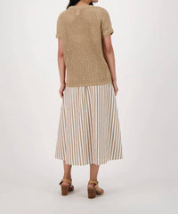 Spanner - Lurex Stripe Utility Skirt