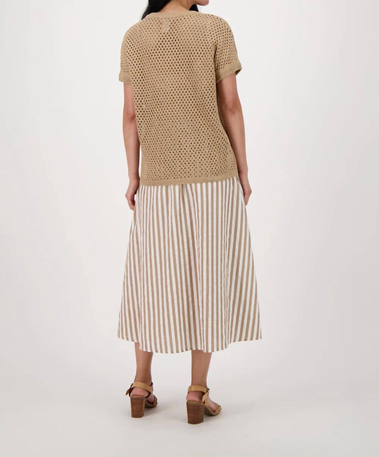 Spanner - Lurex Stripe Utility Skirt