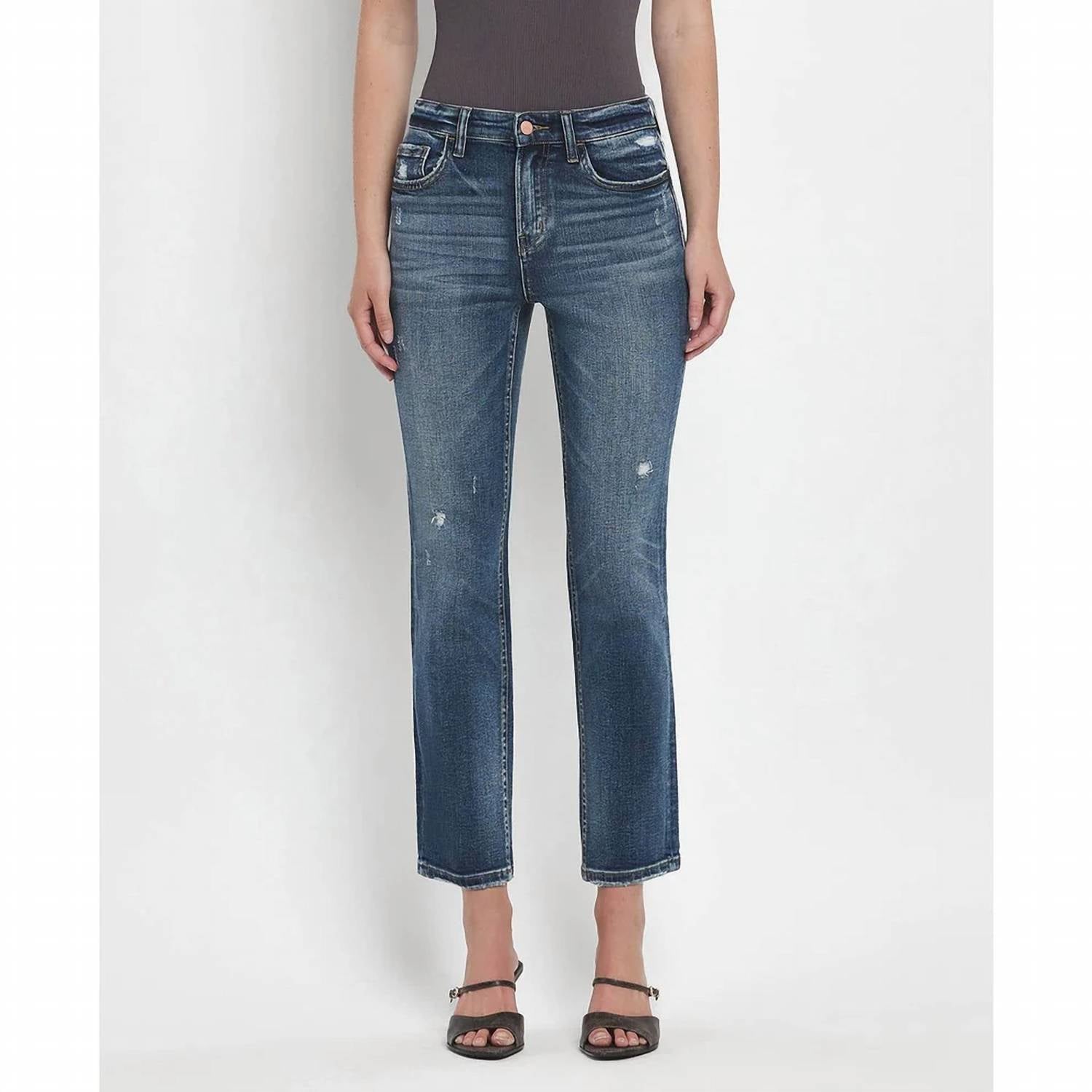 Flying Monkey - Benefactor High Rise Ankle Slim Straight Jeans