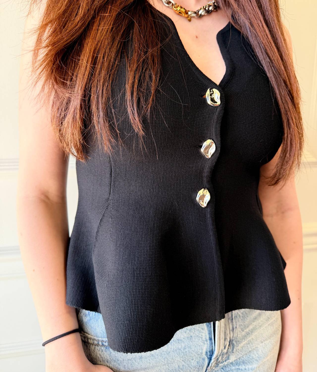 Glam - Sutton Peplum Knit Top