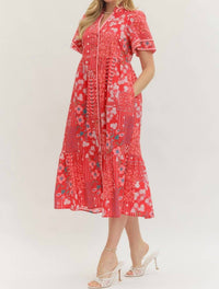 Entro - Button Front Midi Dress