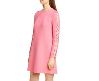 Lela Rose - Wool Blend Wave Inset Long Sleeve Short Dress