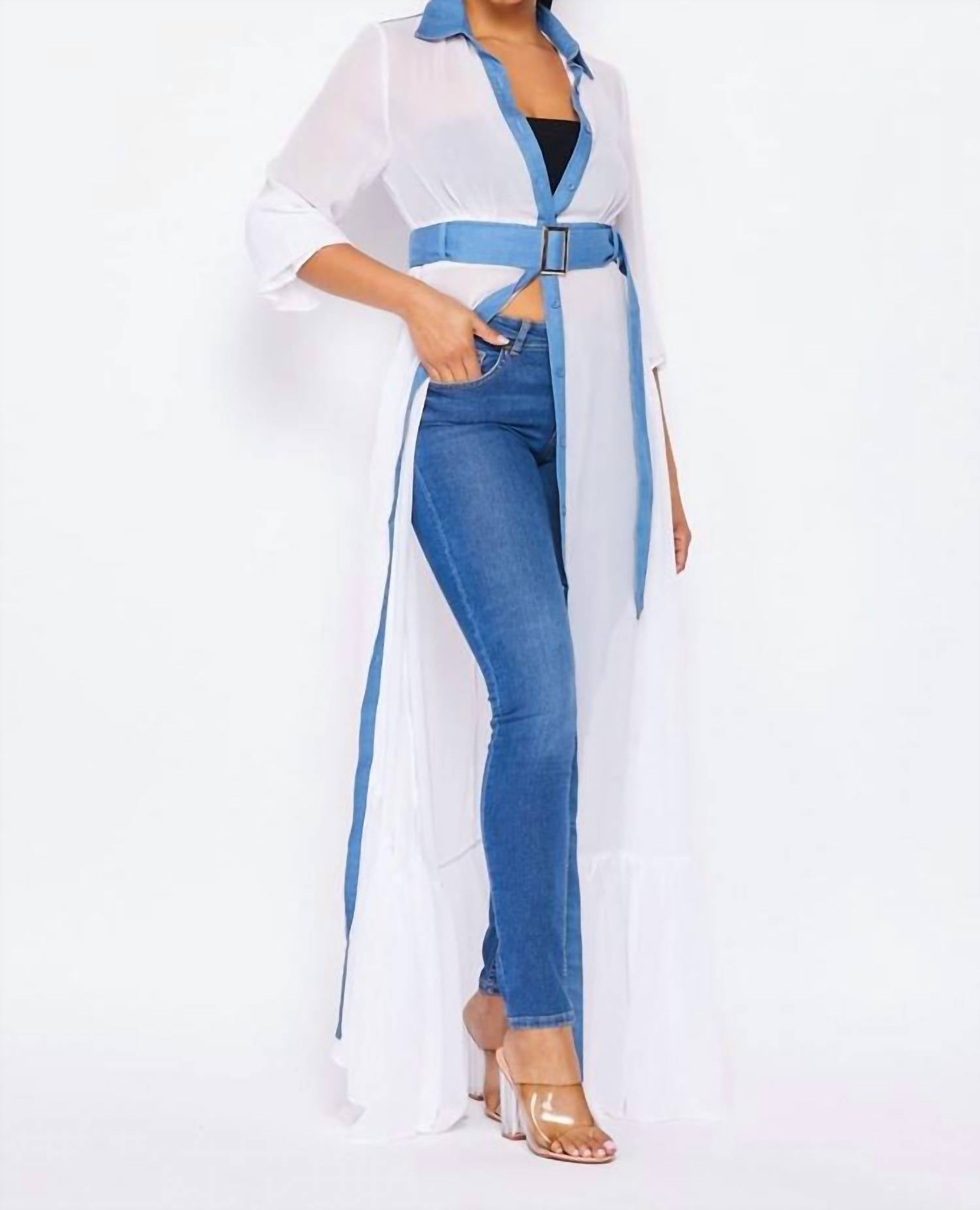 Illord Couture - Maxi Chiffon Cardigan Dress