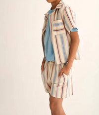 Cozmo - Iro Striped Cotton Button Up Shirt