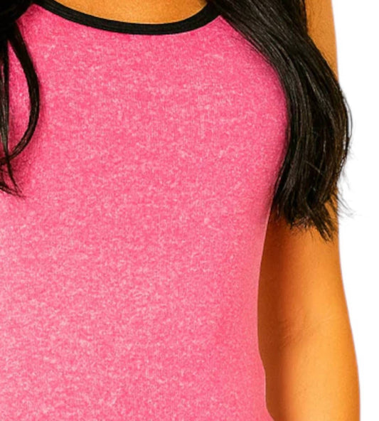 French Kyss - Soft Stretch Contrast Tank Top