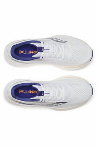 SAUCONY Men's Ride 18 Running Shoes in white azurite - men's shoe - view 4