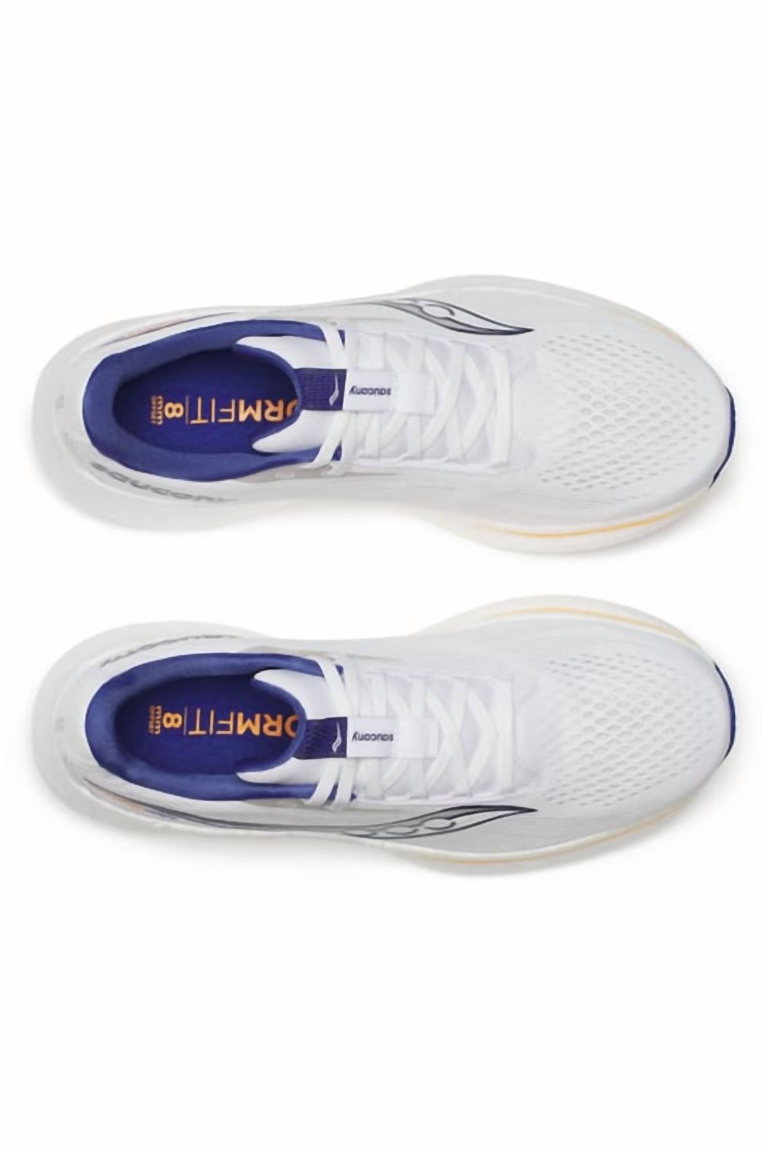 SAUCONY Men's Ride 18 Running Shoes in white azurite - men's shoe - view 4