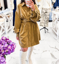 Sunday Edition - Women's Queue Me In Striped Mini Dress