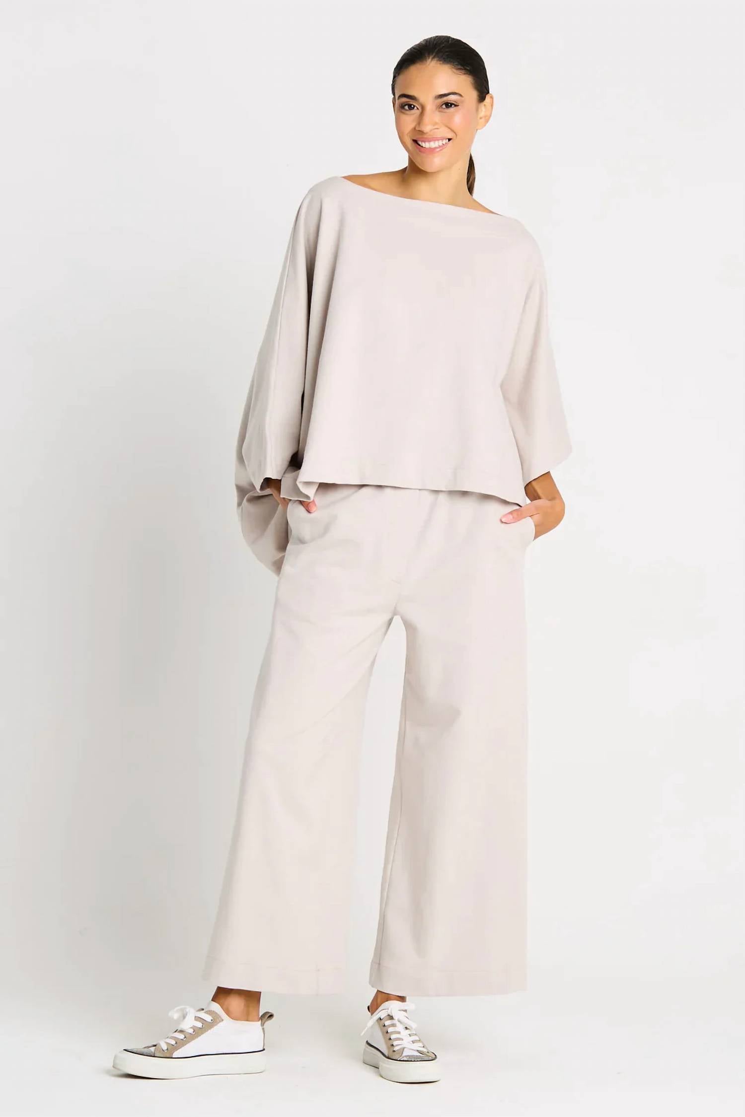 Planet By Lauren G. - French Terry Flooded Pants