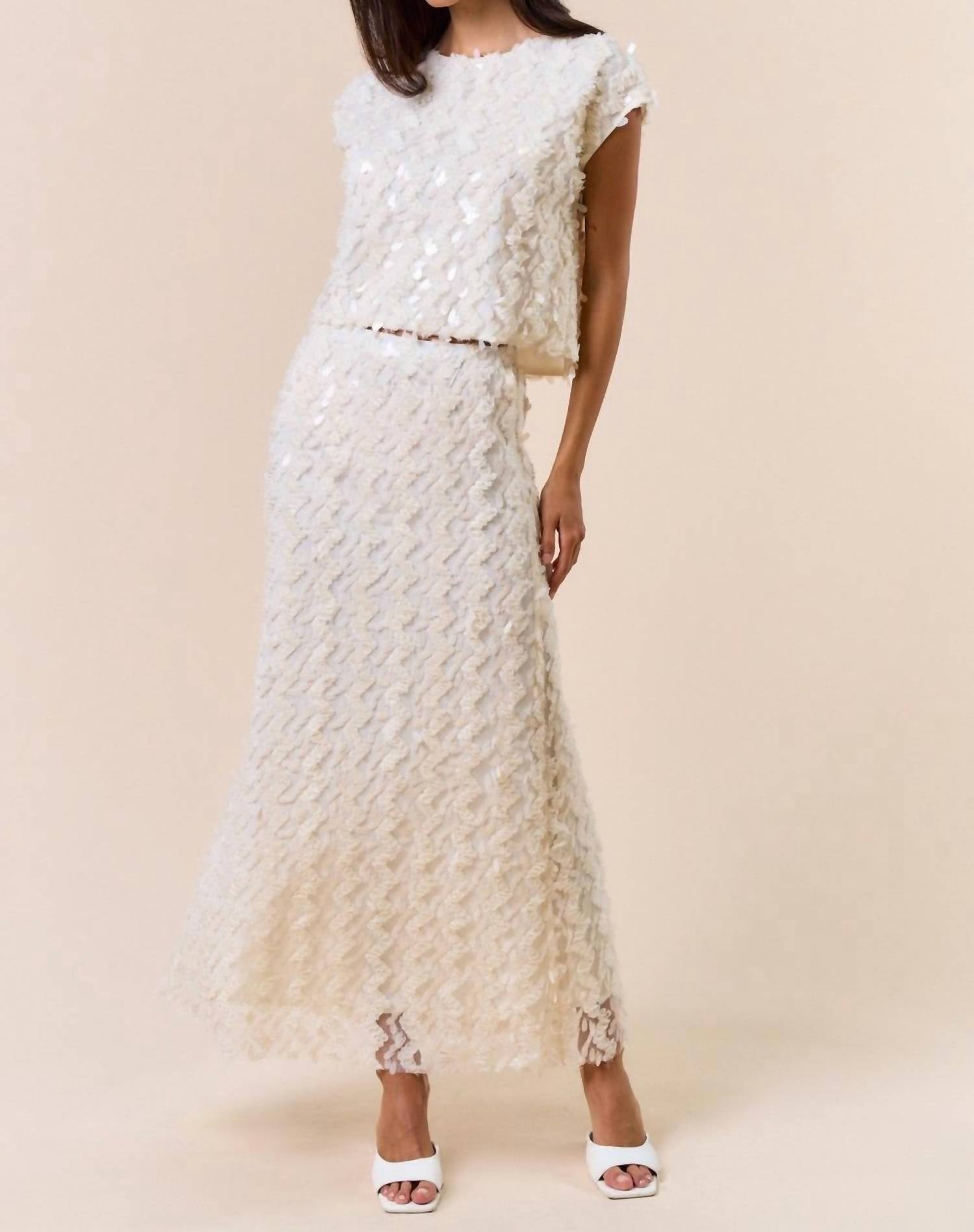 Lalavon - Sequin Maxi Skirt