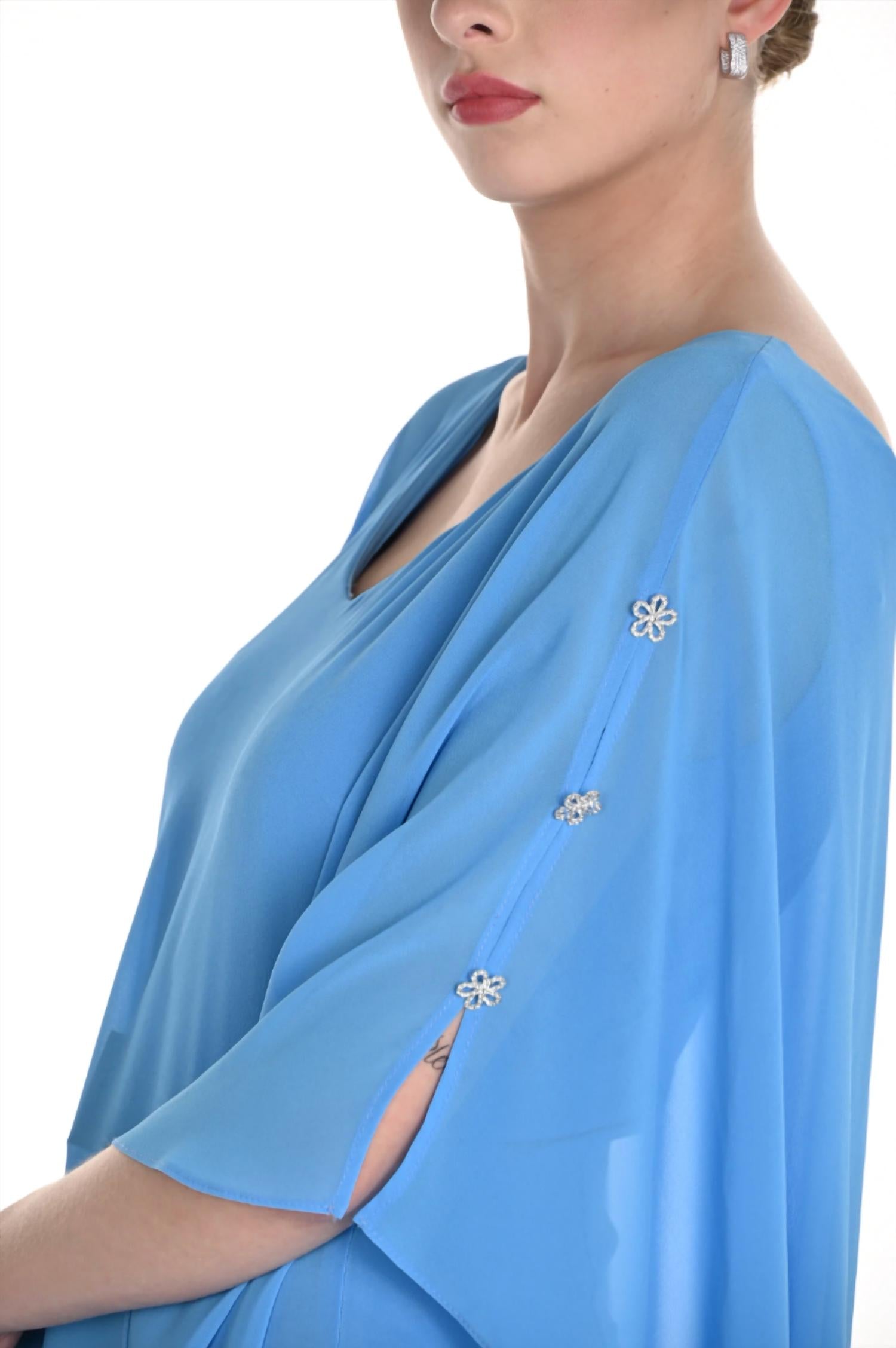 Frank Lyman - Chiffon Overlay Woven Dress