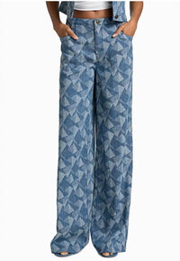 Ramy Brook Leo Pant in geo denim - women's jeans