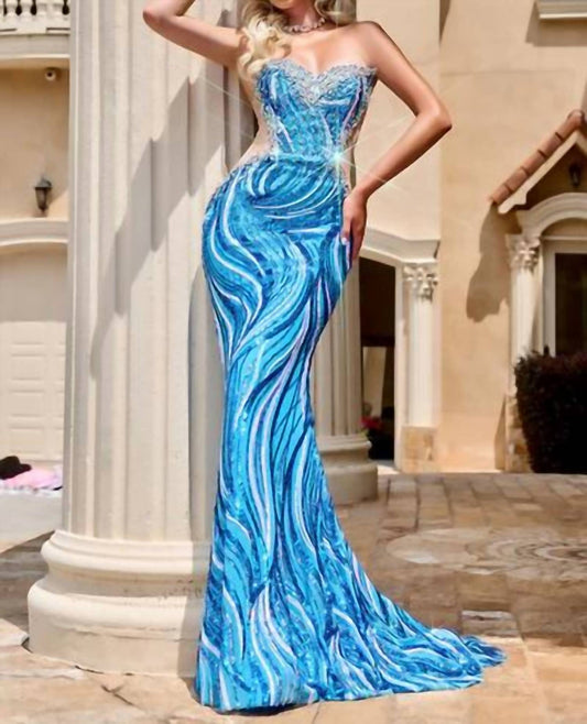 Portia&Scarlett - Lace Beaded Mermaid Gown