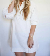 Day + Moon - Essential Puff Sleeve Mini Shirt Dress