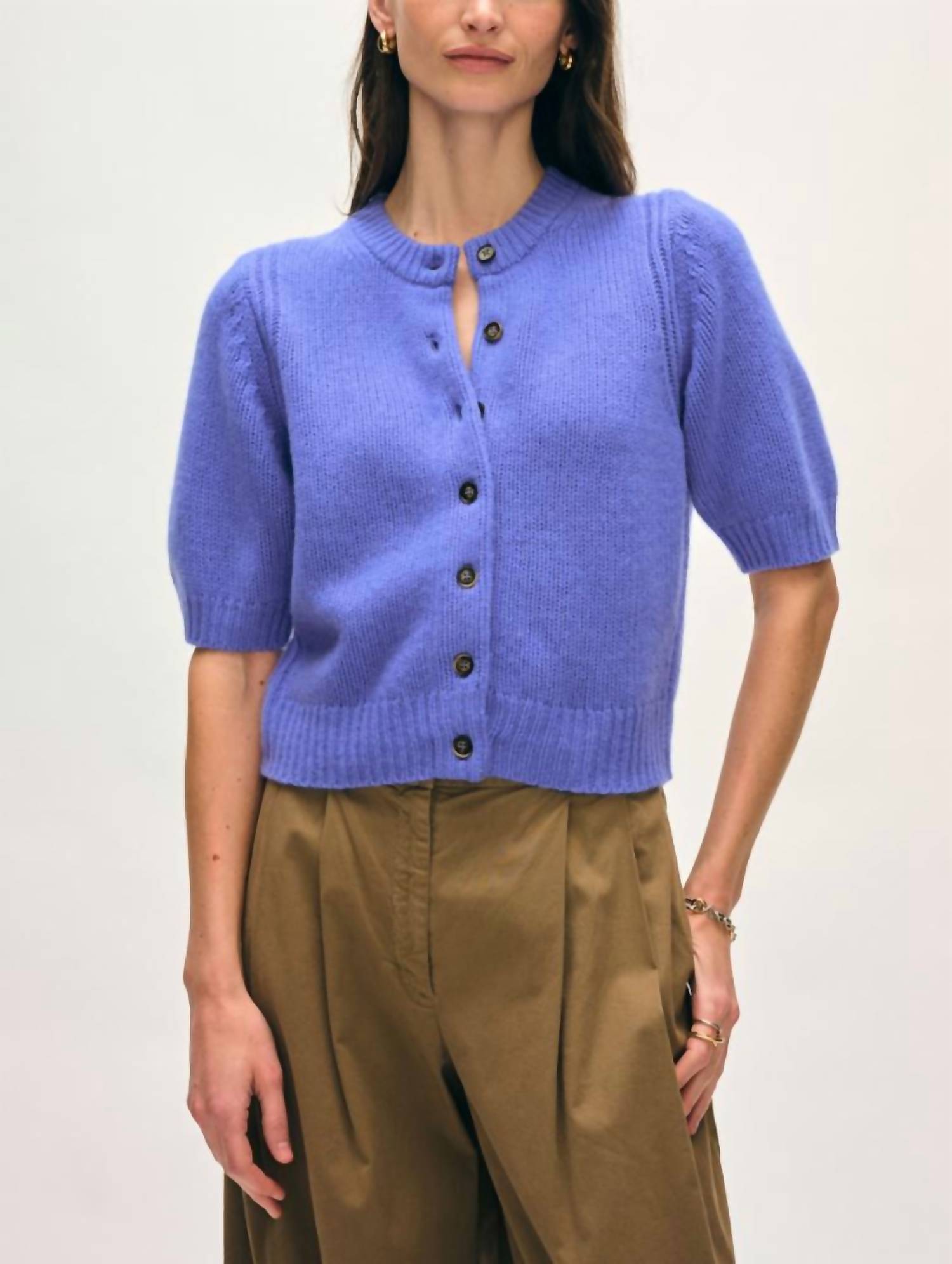 White + Warren - Cashmere Elbow Sleeve Cardigan