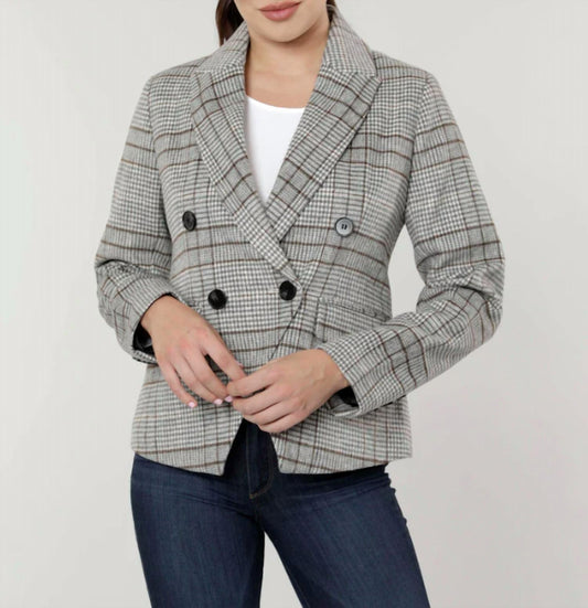 Gray Glen Plaid DB Jacket