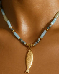 Ellie Vail - Women's Akira Beaded Fish Pendant Necklace