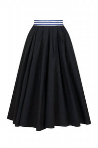 Rosie Assoulin - Women's Full Pleated Cotton Skirt