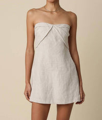 Olivaceous - Becca Linen Strapless Romper