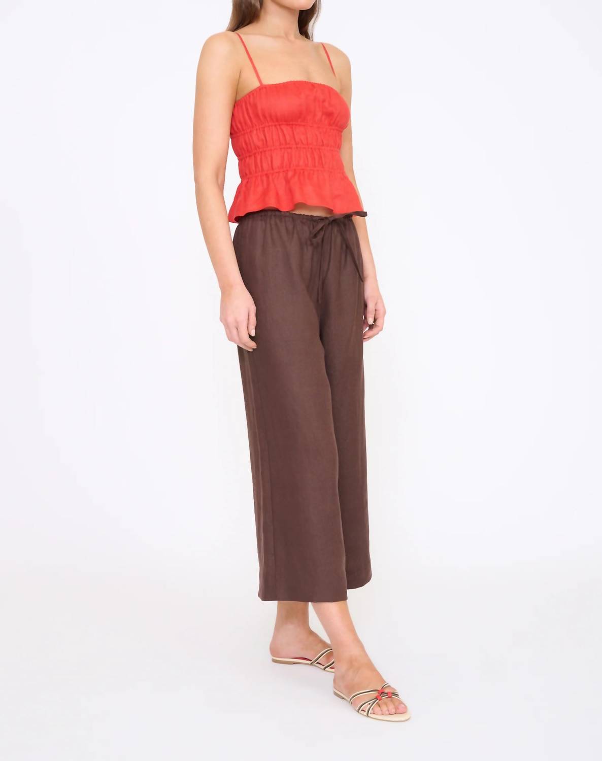 Staud - Mateo Linen Cropped Pant