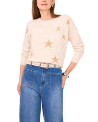Vince Camuto - Star Pattern Crewneck Sweater