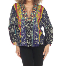 Johnny Was Cantero Jacket in blue - women's jacket