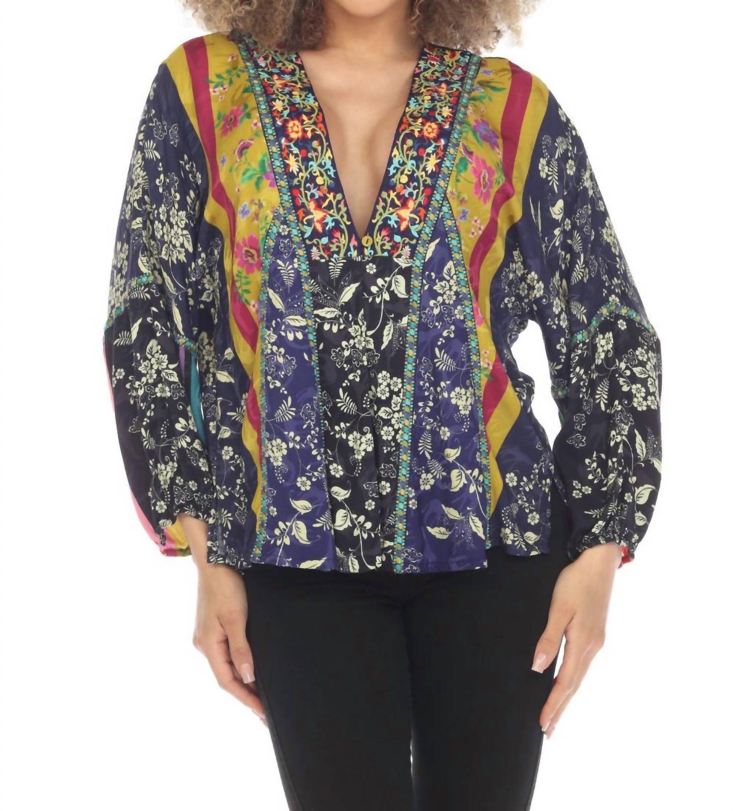 Johnny Was Cantero Jacket in blue - women's jacket