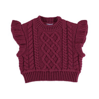 Mayoral - Girls' Cable Ruffle Knit Vest