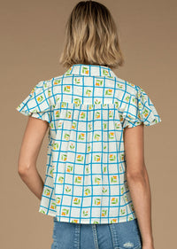 Elizabeth James The Label - Val Button Front Top