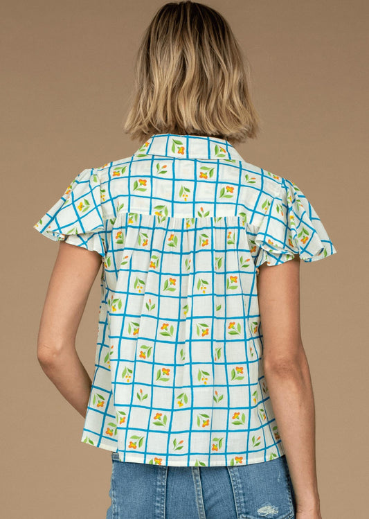 Elizabeth James The Label - Val Button Front Top