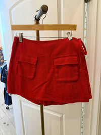 Day + Moon - Denim Wrap Skort With Pockets And Side Ties