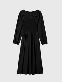 Dāl The Label - Smocked Cupro Midi Dress