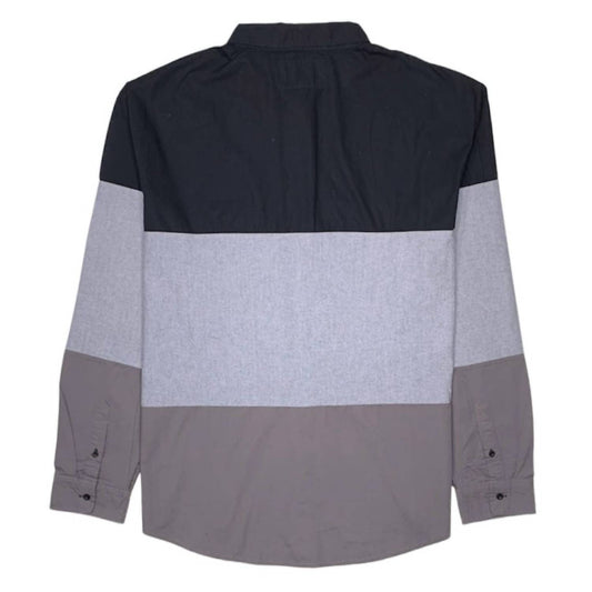 R.Sole - MEN'S TRI-COLOR BLOCK LS BUTTON-UP SHIRT